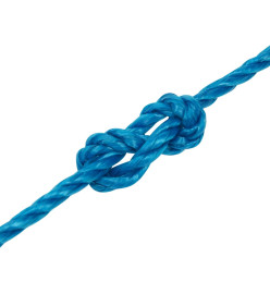 Corde de travail bleu 3 mm 50 m polypropylène