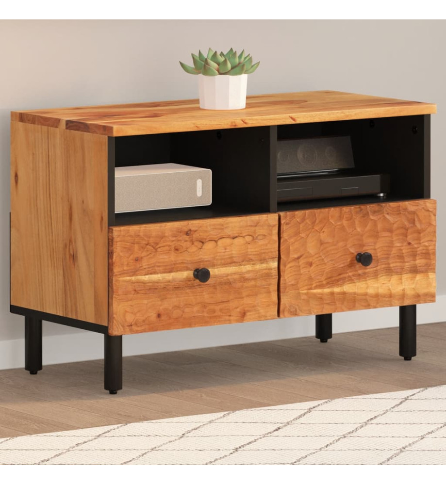 Meuble TV 70x33x46 cm Bois d'acacia massif