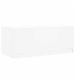 Table basse avec portes en verre blanc 102x50x42 cm