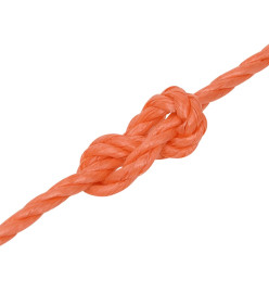 Corde de travail orange 3 mm 50 m polypropylène