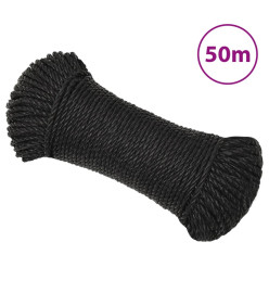 Corde de travail noir 3 mm 50 m polypropylène