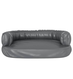 Lit pour chien ergonomique Mousse Gris 60x42 cm Similicuir