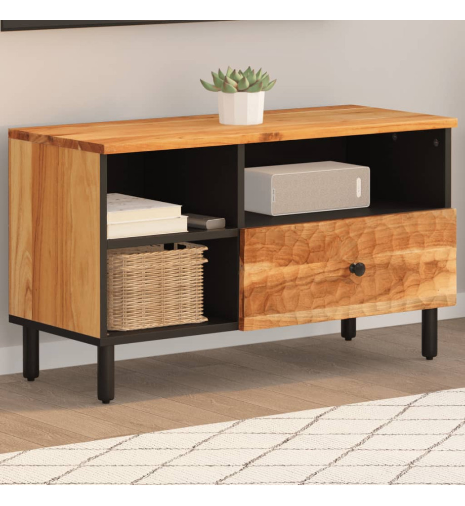 Meuble TV 80x33x46 cm bois d'acacia massif