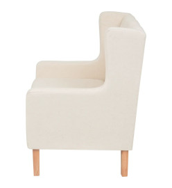 Fauteuil Blanc crème Tissu