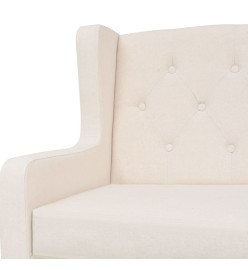 Fauteuil Blanc crème Tissu