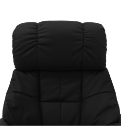 Fauteuil de massage inclinable Noir Similicuir et bois courbé