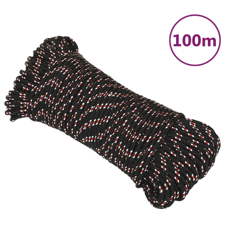 Corde de bateau Noir 5 mm 100 m Polypropylène