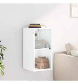 Armoire murale avec portes en verre blanc 35x37x68,5 cm