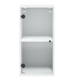 Armoire murale avec portes en verre blanc 35x37x68,5 cm
