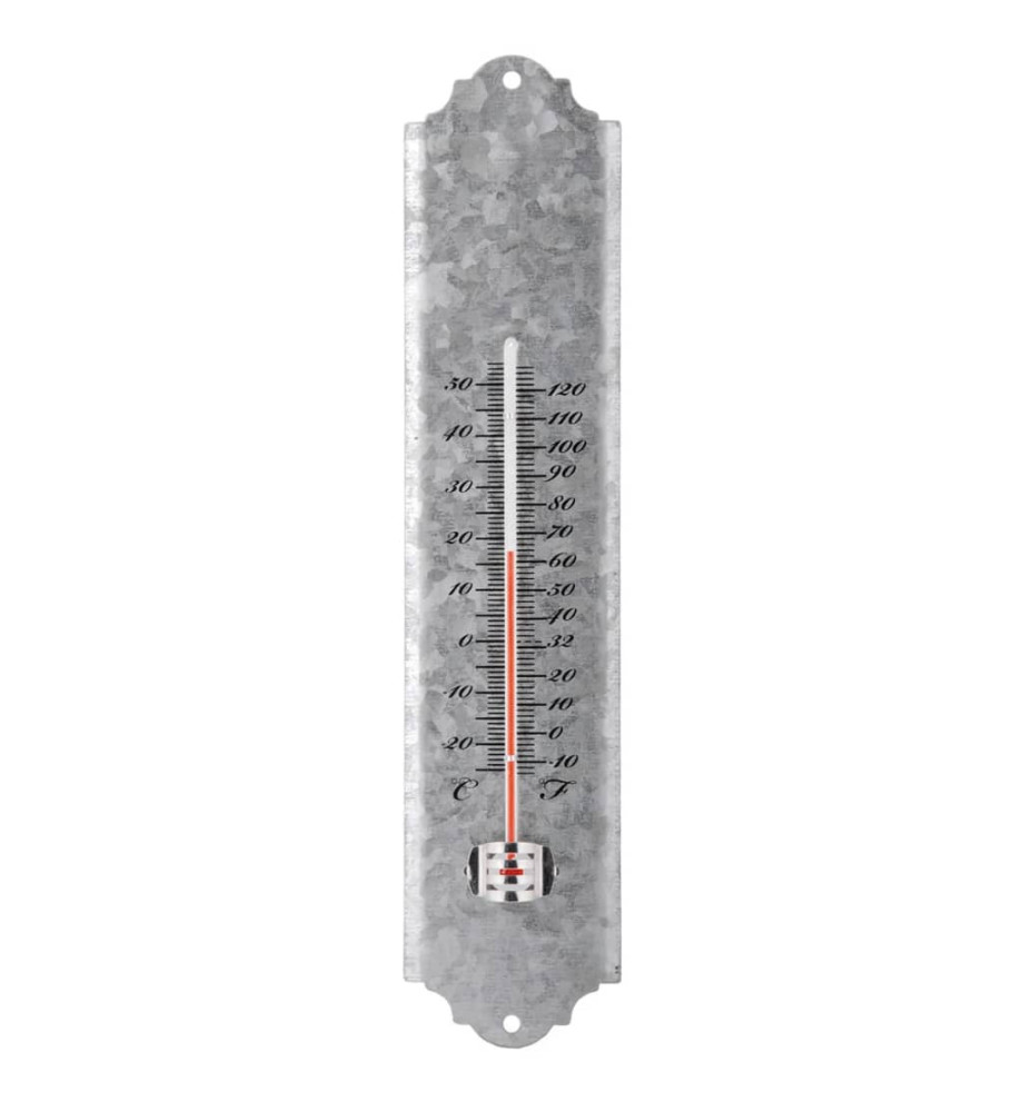 Esschert Design Thermomètre mural Zinc 30 cm OZ10