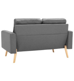 Ensemble de canapés 2 pcs Tissu Gris clair