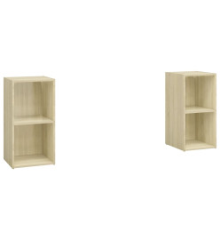 Meubles TV 2 pcs Chêne sonoma 72x35x36,5 cm Aggloméré