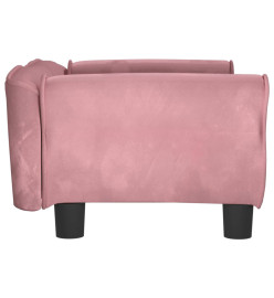 Lit pour chien rose 70x45x30 cm velours