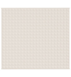 Couverture lestée Crème clair 200x225 cm 9 kg Tissu