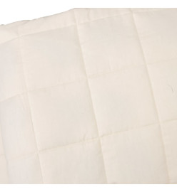 Couverture lestée Crème clair 200x225 cm 9 kg Tissu