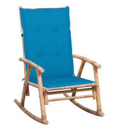 Chaise à bascule avec coussin Bambou
