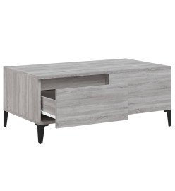 Table basse Sonoma gris 90x50x36,5 cm Bois d'ingénierie