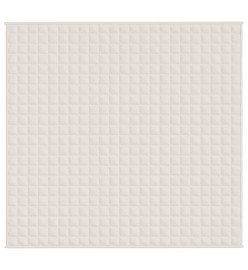 Couverture lestée Crème clair 220x235 cm 11 kg Tissu