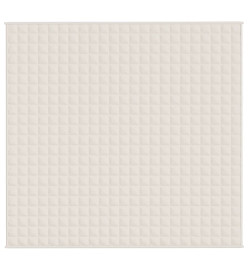 Couverture lestée Crème clair 220x235 cm 15 kg Tissu