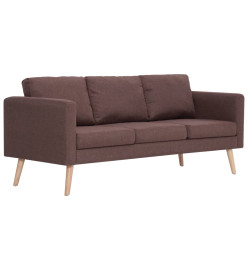 Ensemble de canapé 2 pcs Tissu Marron