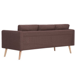 Ensemble de canapé 2 pcs Tissu Marron