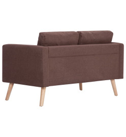 Ensemble de canapé 2 pcs Tissu Marron