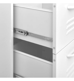 Armoire à tiroirs Blanc 80x35x101,5 cm Acier
