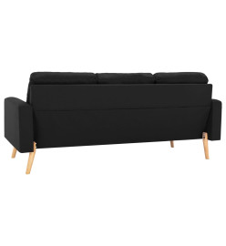 Ensemble de canapés 3 pcs Tissu Noir