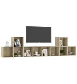 Ensemble de meubles TV 5 pcs Chêne sonoma Aggloméré