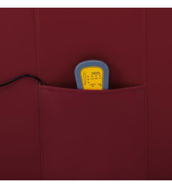 Fauteuil de massage électrique Rouge bordeaux Similicuir