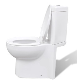 Toilette d'angle en céramique pour salle de bains blanc