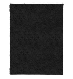 Tapis shaggy à poils longs moderne noir 300x400 cm