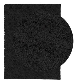 Tapis shaggy à poils longs moderne noir 300x400 cm