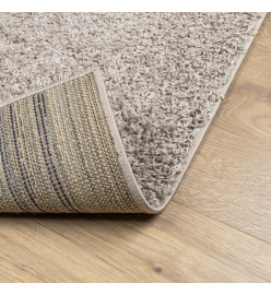 Tapis shaggy à poils longs moderne beige 120x170 cm