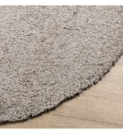 Tapis shaggy à poils longs moderne beige Ø 200 cm