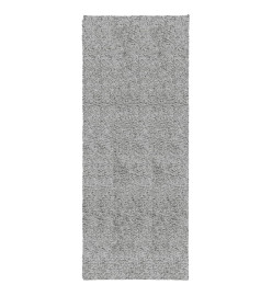 Tapis shaggy à poils longs moderne gris 80x200 cm