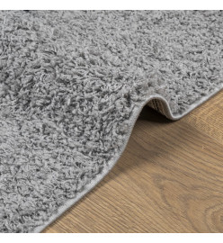 Tapis shaggy à poils longs moderne gris 60x110 cm