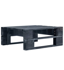 Salon de jardin palette 6pcs avec coussins pin imprégné de noir
