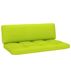 Salon de jardin palette 6pcs avec coussins pin imprégné de noir