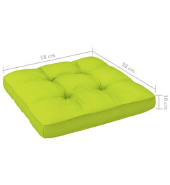 Salon de jardin palette 6pcs avec coussins pin imprégné de noir