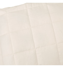 Couverture lestée Crème clair 200x220 cm 13 kg Tissu