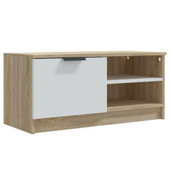 Meubles TV 2 pcs Blanc et chêne sonoma 80x35x36,5 cm