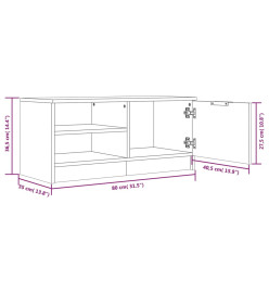 Meubles TV 2 pcs Blanc et chêne sonoma 80x35x36,5 cm