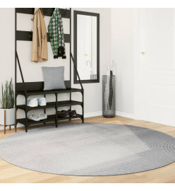 Tapis IZA poils courts style scandinave gris Ø 200 cm