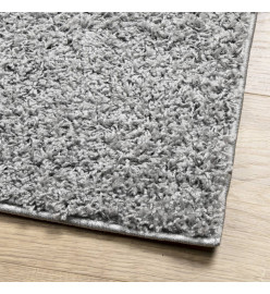 Tapis shaggy à poils longs moderne gris 240x240 cm