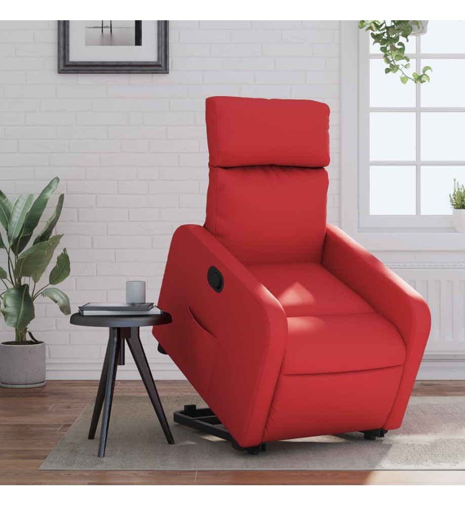 Fauteuil inclinable Rouge Similicuir Fauteuil inclinable Rouge Similicuir