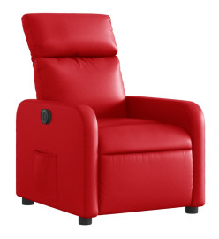 Fauteuil inclinable électrique Rouge Similicuir