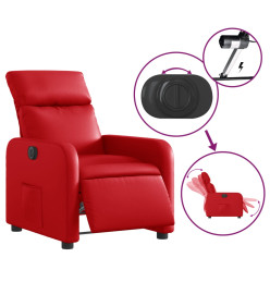 Fauteuil inclinable électrique Rouge Similicuir