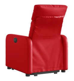 Fauteuil inclinable électrique rouge similicuir