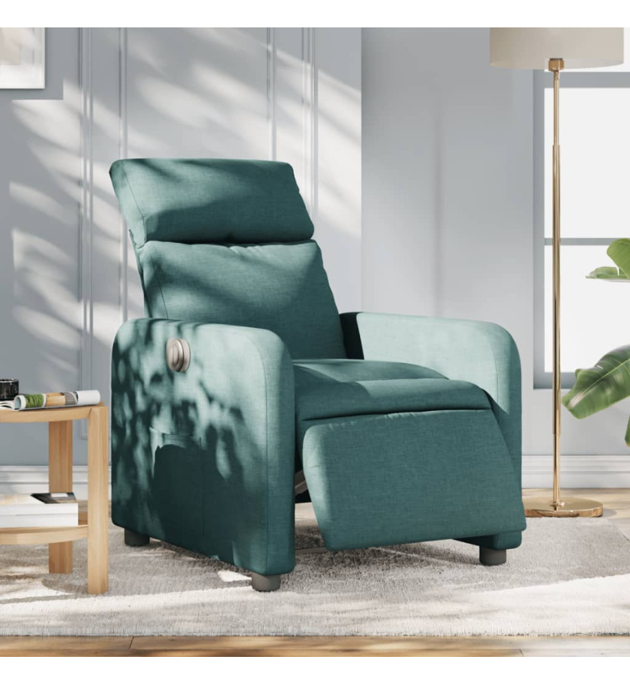 Fauteuil inclinable électrique Vert foncé Tissu Fauteuil inclinable électrique Vert foncé Tissu